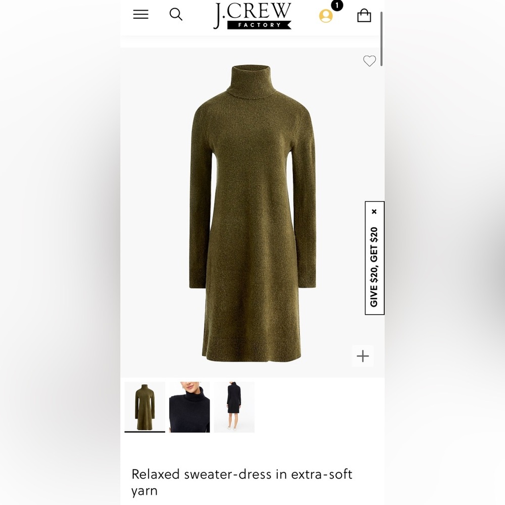 Olive Sweater Dress